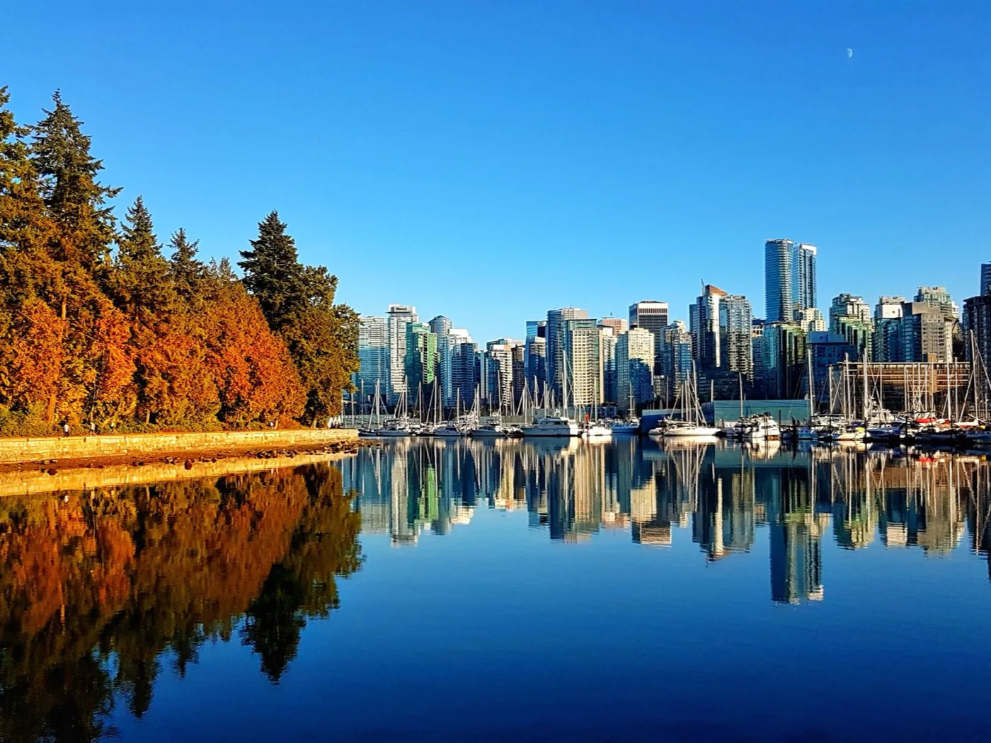 Vancouver's downtown waterfront and North Shore mountains